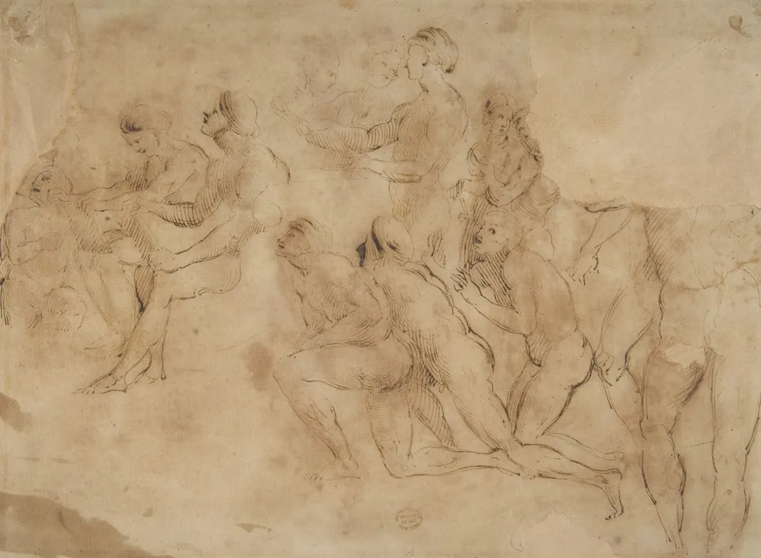 Figure Studies After Raphaels Disputa Wall Art by After Raphael - High-Resolution Digital Print
