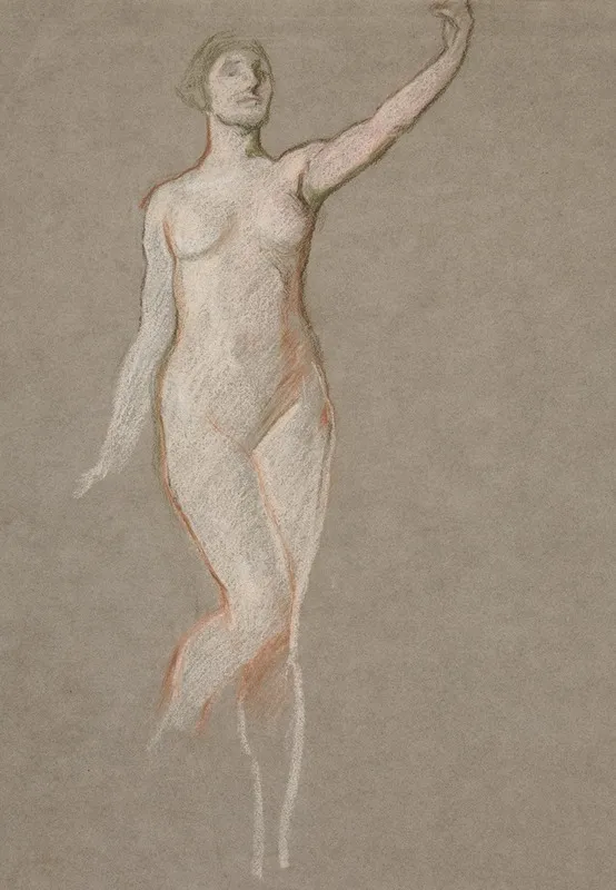 Figure Study For The Hours Sketch For Mural For The State Capitol Building In Harrisburg Pennsylvania 1902 1911 Ii