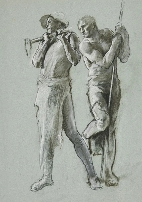 Figure Study For The Spirit Of Vulcan Genius Of The Workers In Iron And Steel Lunette In The Rotunda Of The Pennsylvania State Capitol At Harrisburg