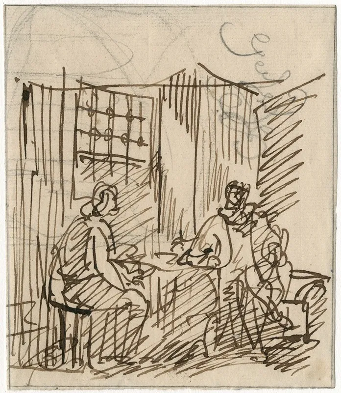 Figuren Aan Tafel Oldenbarnevelt In Gevangenschap