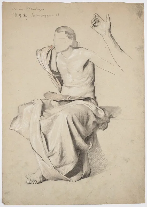 Figurenstudie Zum Deckengemalde Rezitation Wall Art by Franz von Matsch - High-Resolution Digital Print