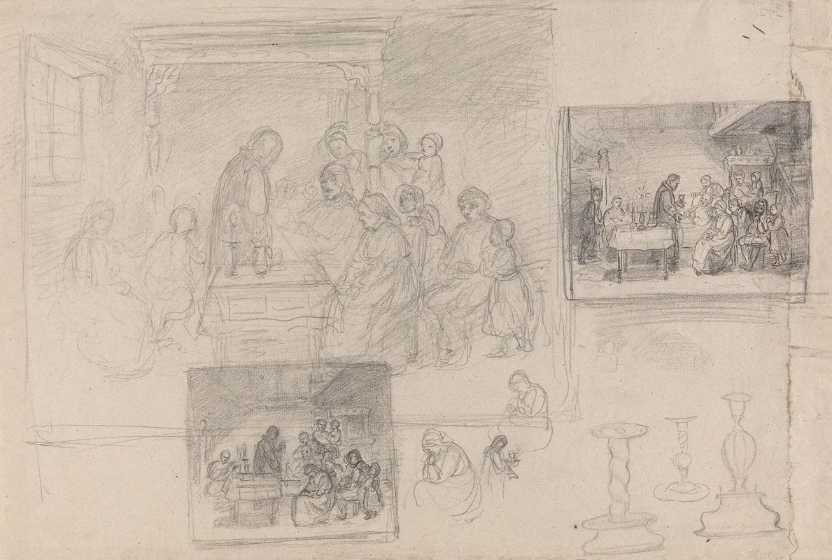 Figurer I Interior Prest Ved Sykeseng
