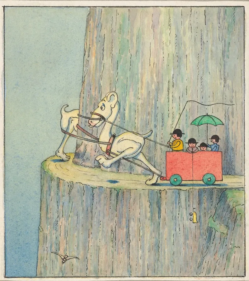 Figures Ascending A Cliff Road Wall Art by Herbert Crowley - High-Resolution Digital Print