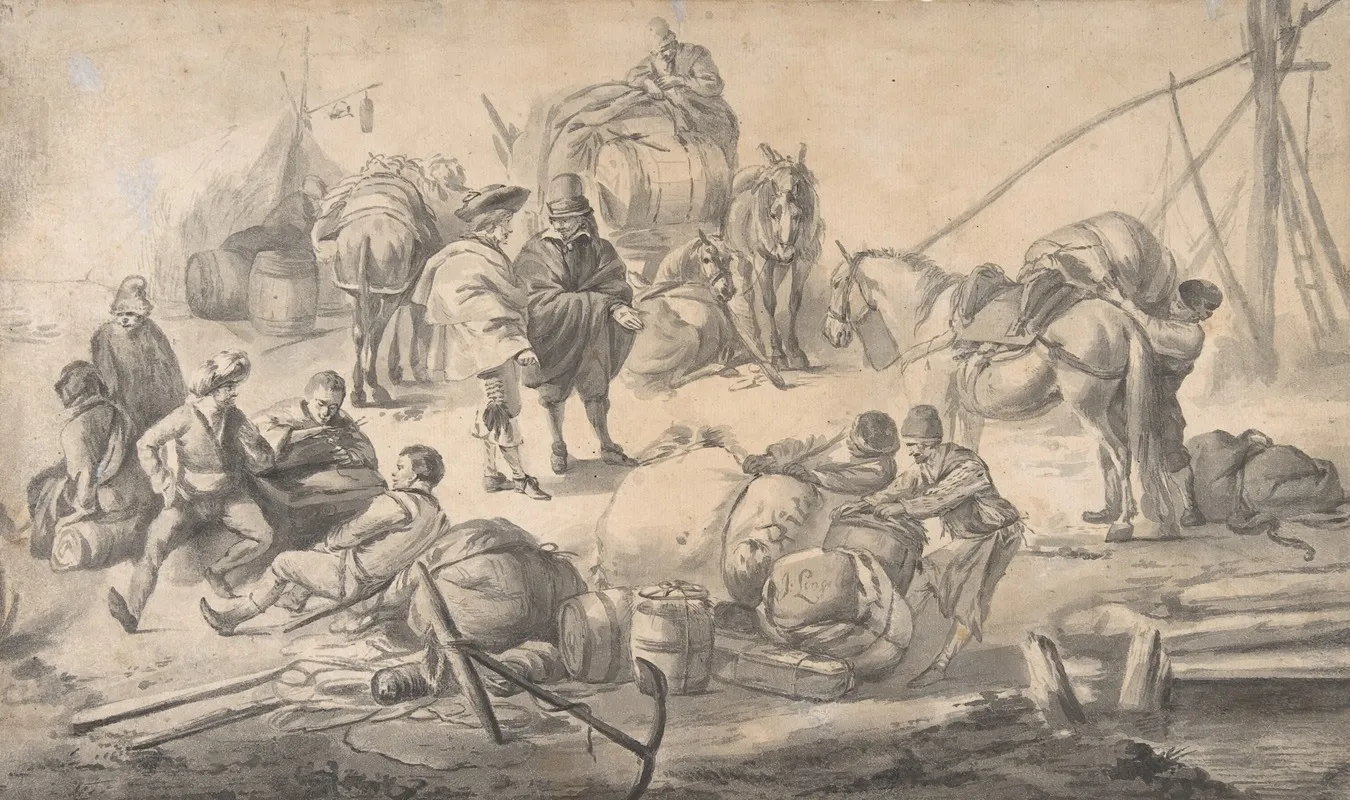 Figures At A Quayside