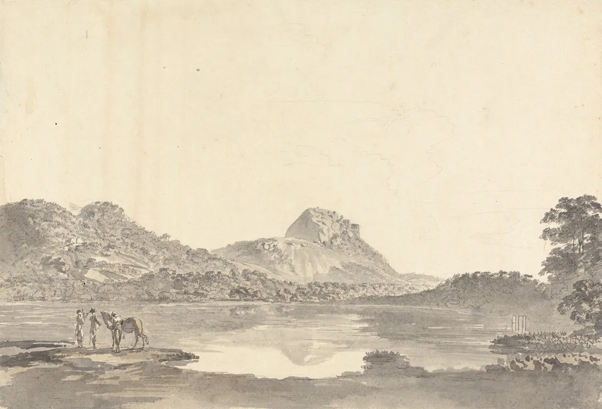 Figures By A Lake