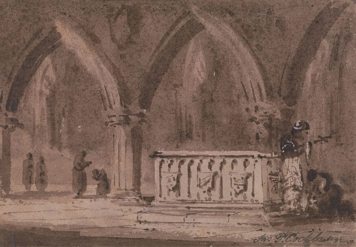 Figures By A Tomb