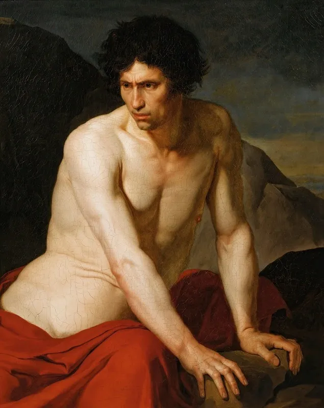Figures Dhommes Wall Art by Jacques Augustin Pajou - High-Resolution Digital Print