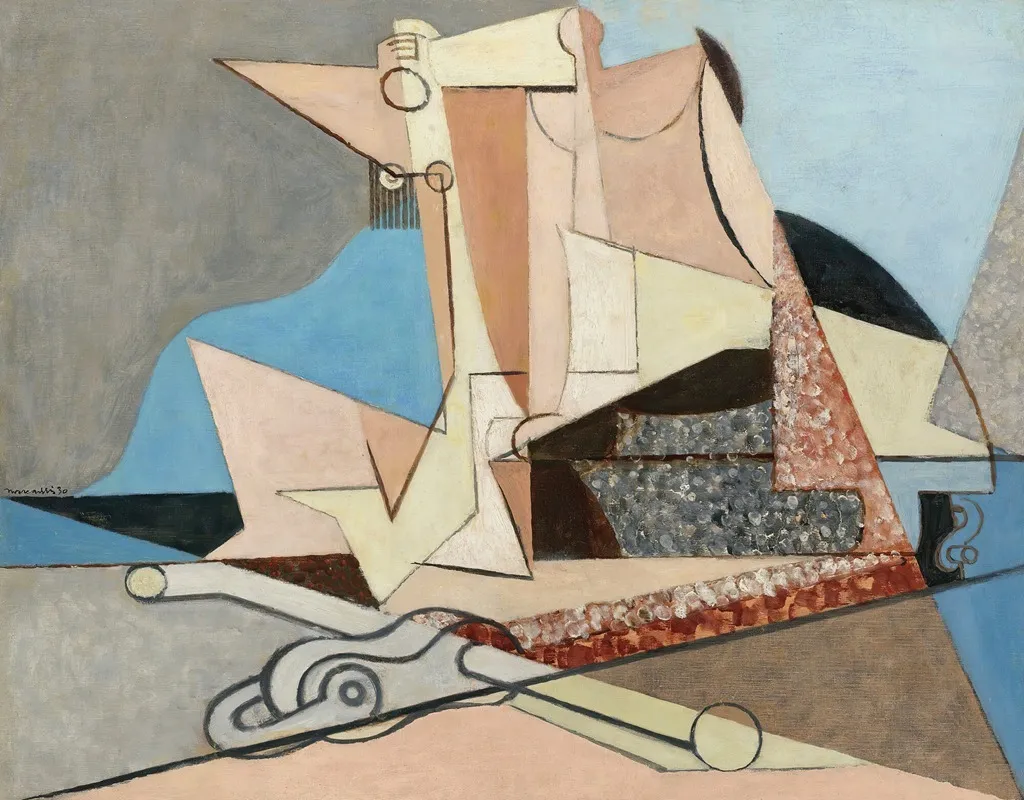 Figures Et Ancre Marine Wall Art by Louis Marcoussis - High-Resolution Digital Print