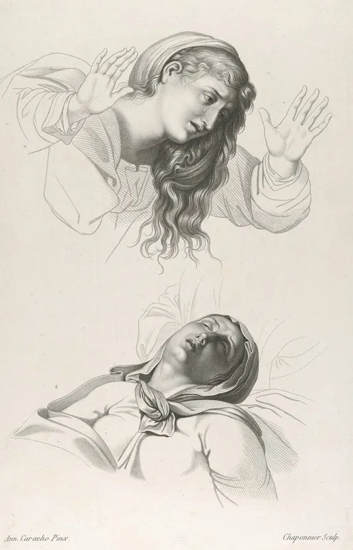 Figures From Annibale Carraccis The Deposition Wall Art by Alexandre Chaponnier - High-Resolution Digital Print