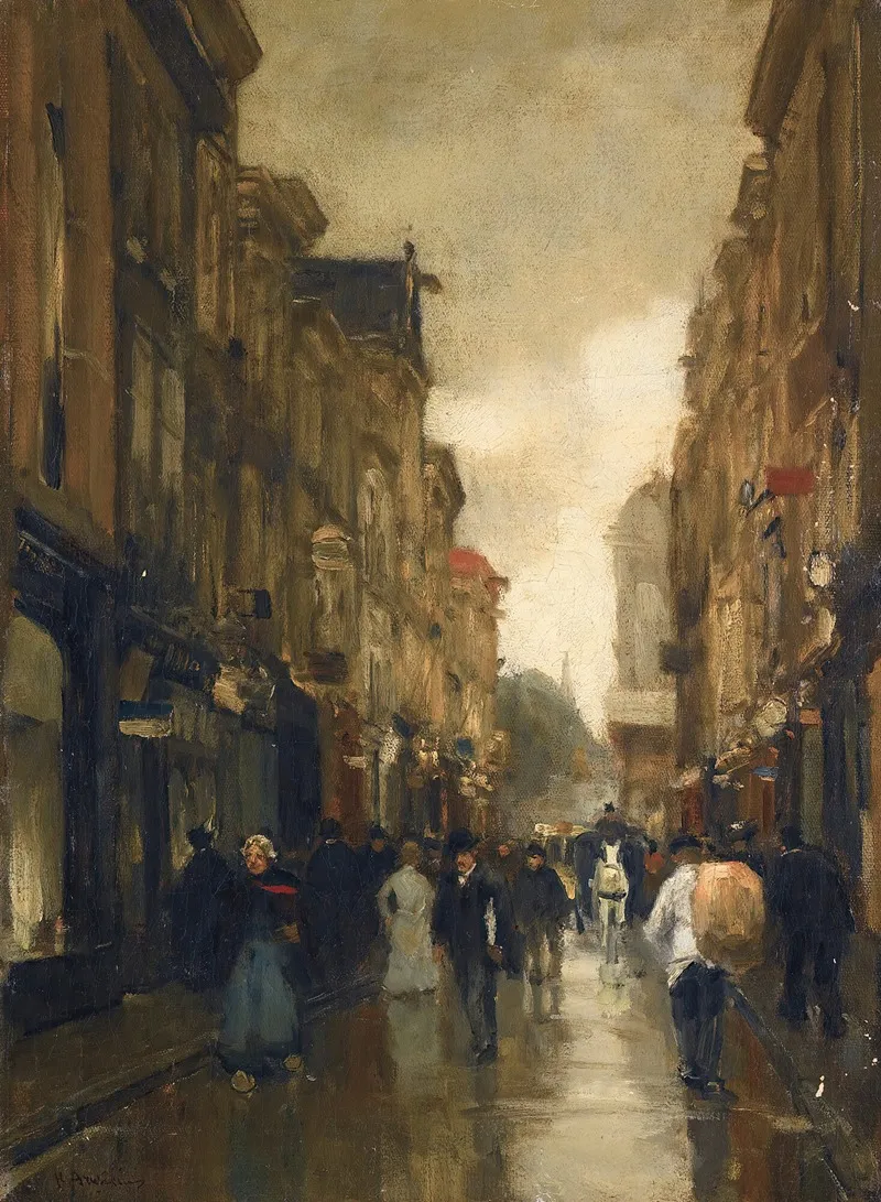 Figures In The Spuistraat The Hague