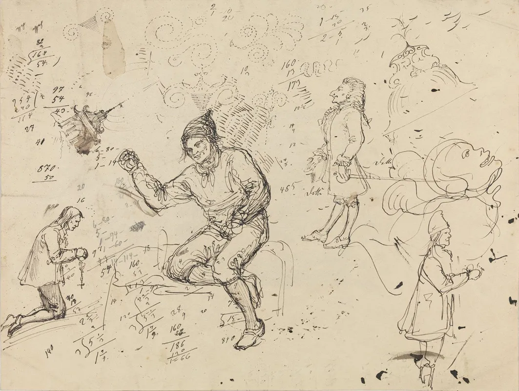 Figurstudier 3 Wall Art by Adolph Tidemand - High-Resolution Digital Print