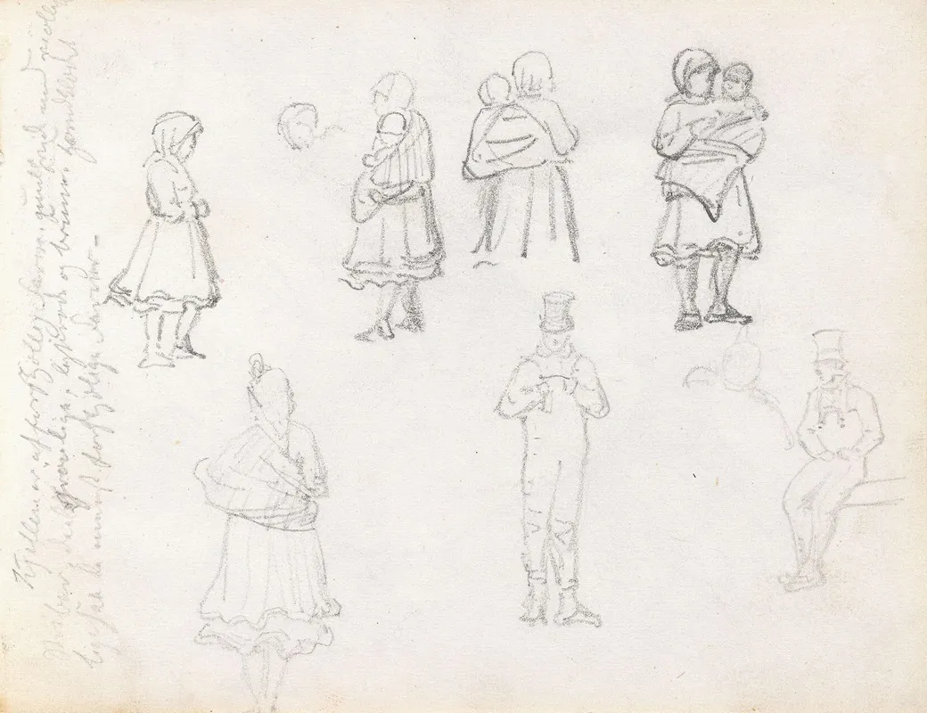 Figurstudier Wall Art by Adolph Tidemand - High-Resolution Digital Print