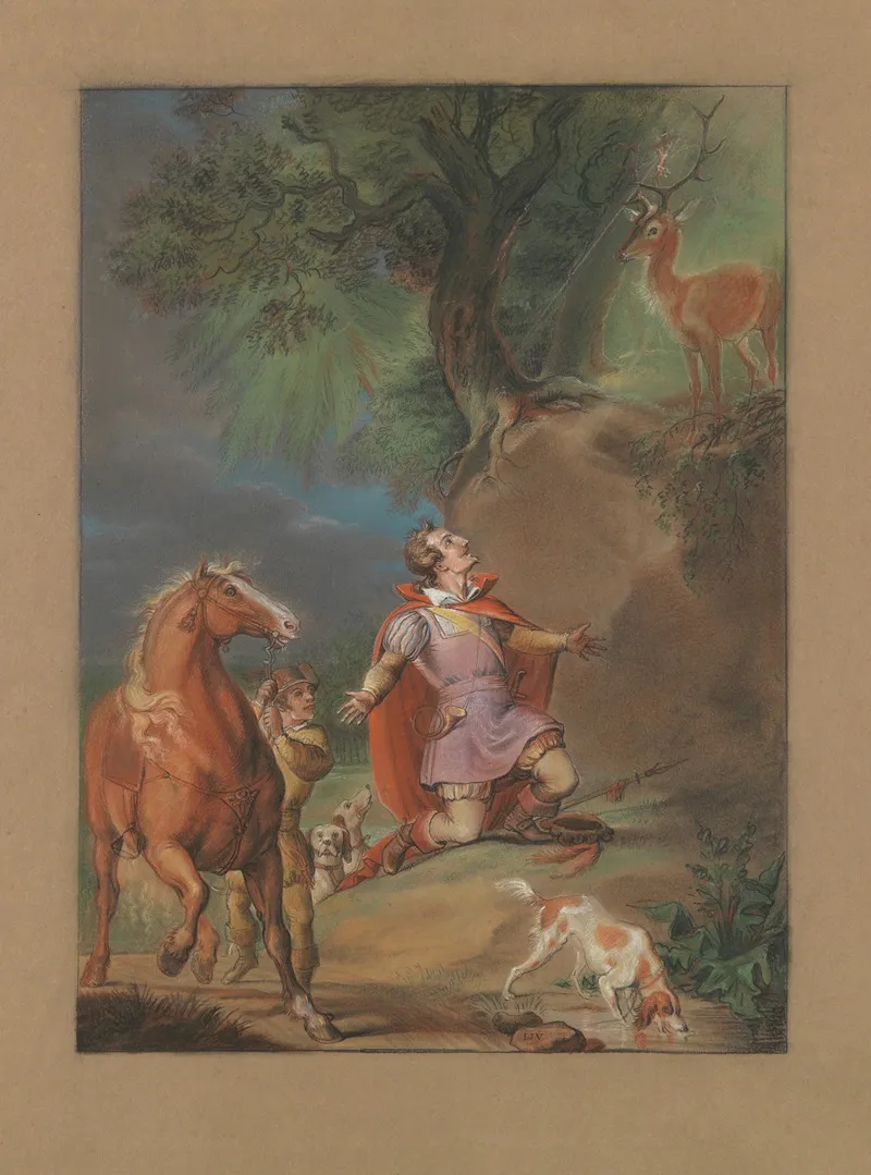 Figuur Knielend Voor Het Goddelijk Hert 2