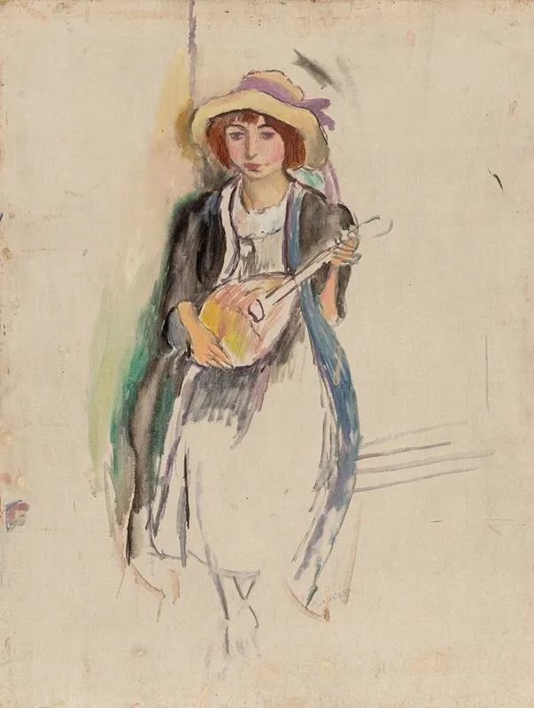 Fille A La Mandoline
