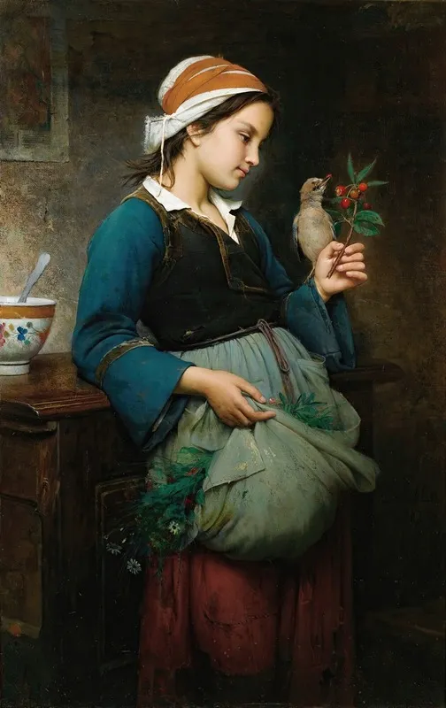 Fillette A Loiseau