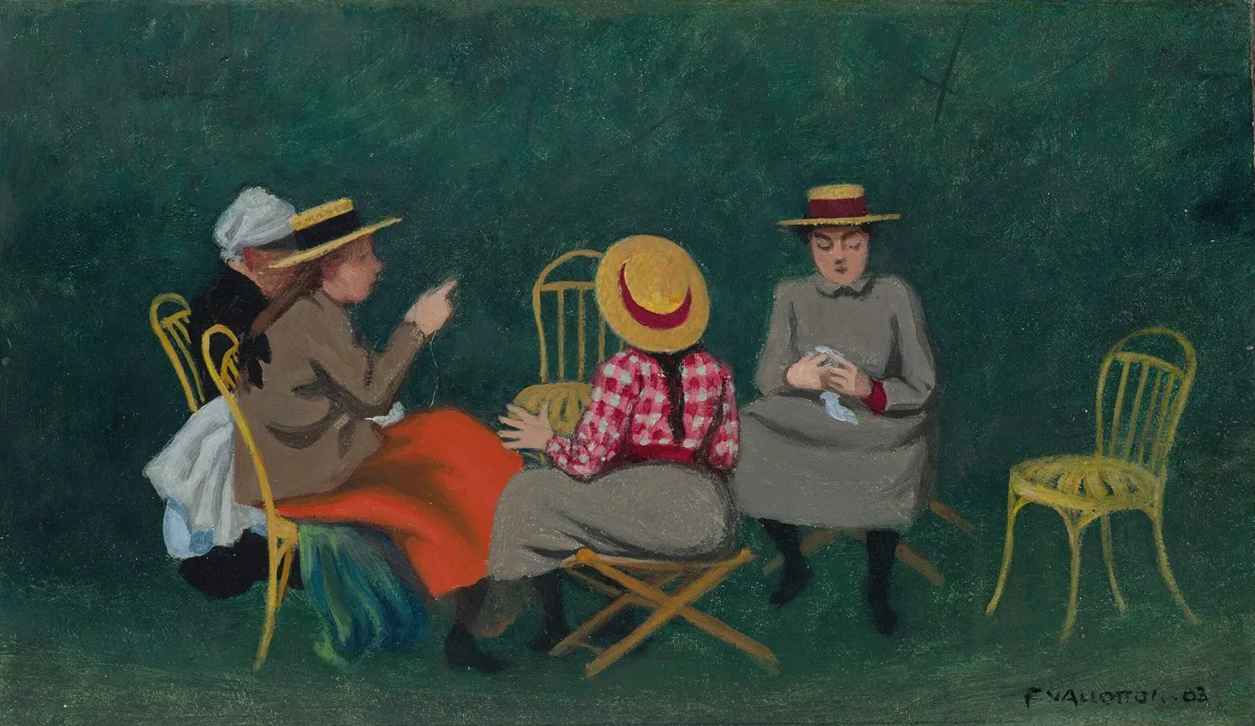 Fillettes Au Bois De Boulogne Ou Le Jardin Wall Art by Félix Vallotton - High-Resolution Digital Print