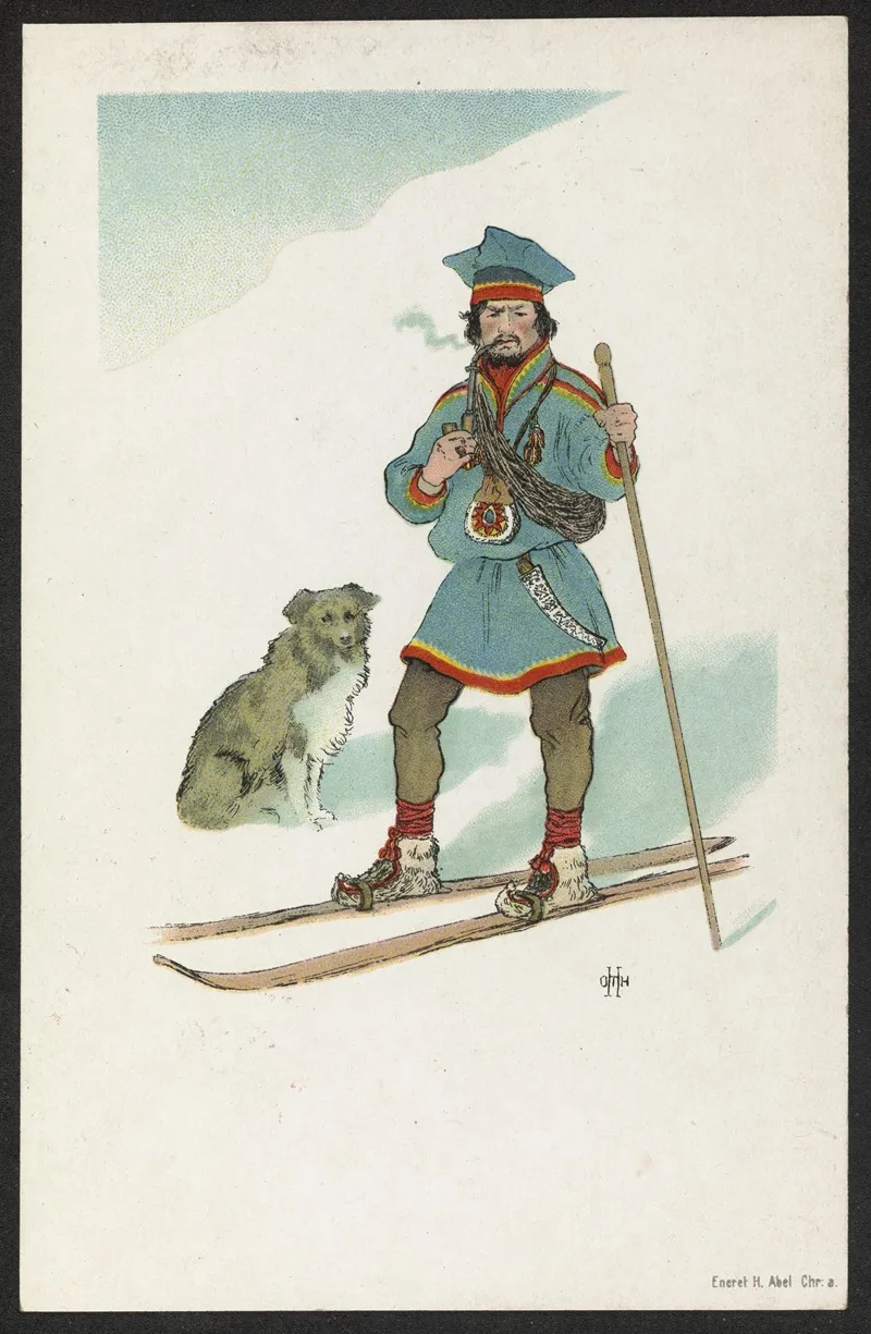 Fin Paa Ski Wall Art by Othar Holmboe - High-Resolution Digital Print