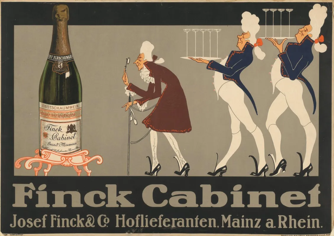 Finck Cabinet Josef Finck Co Hoflieferanten Mainz Am Rhein Wall Art by Georg August Walter's Druckerei GmbH - High-Resolution Digital Print