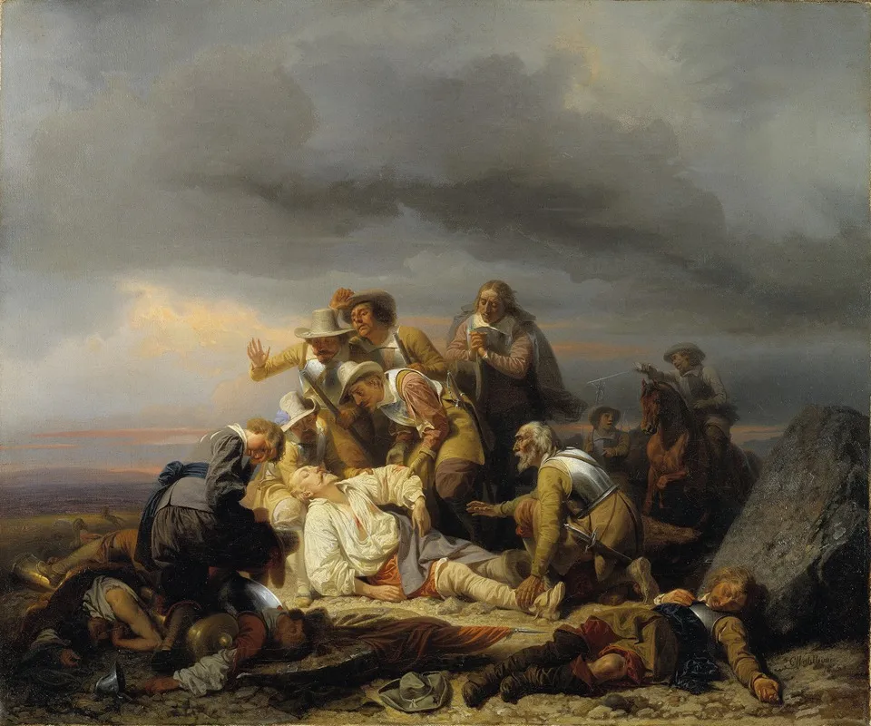 Finding The Body Of King Gustav Ii Adolf Of Sweden After The Battle Of Lutze Wall Art by Carl Wahlbom - High-Resolution Digital Print