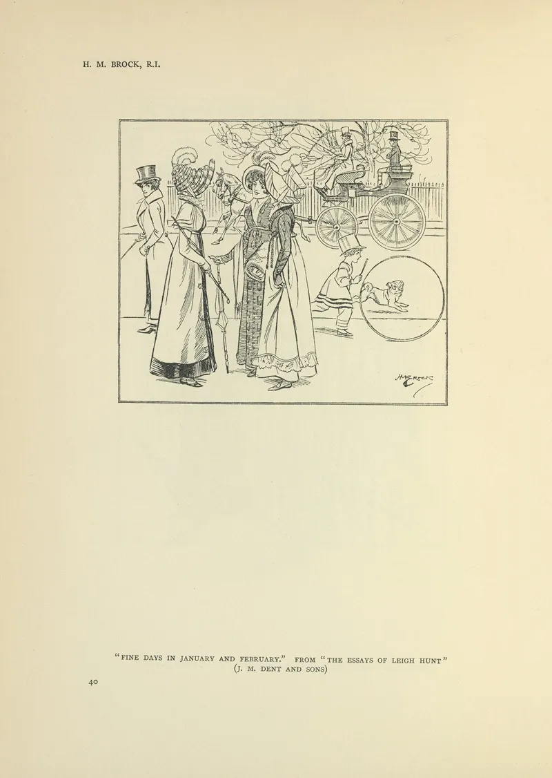 Fine Days In January And February The Essays Of Leigh Hunt Wall Art by Henry Matthew Brock - High-Resolution Digital Print