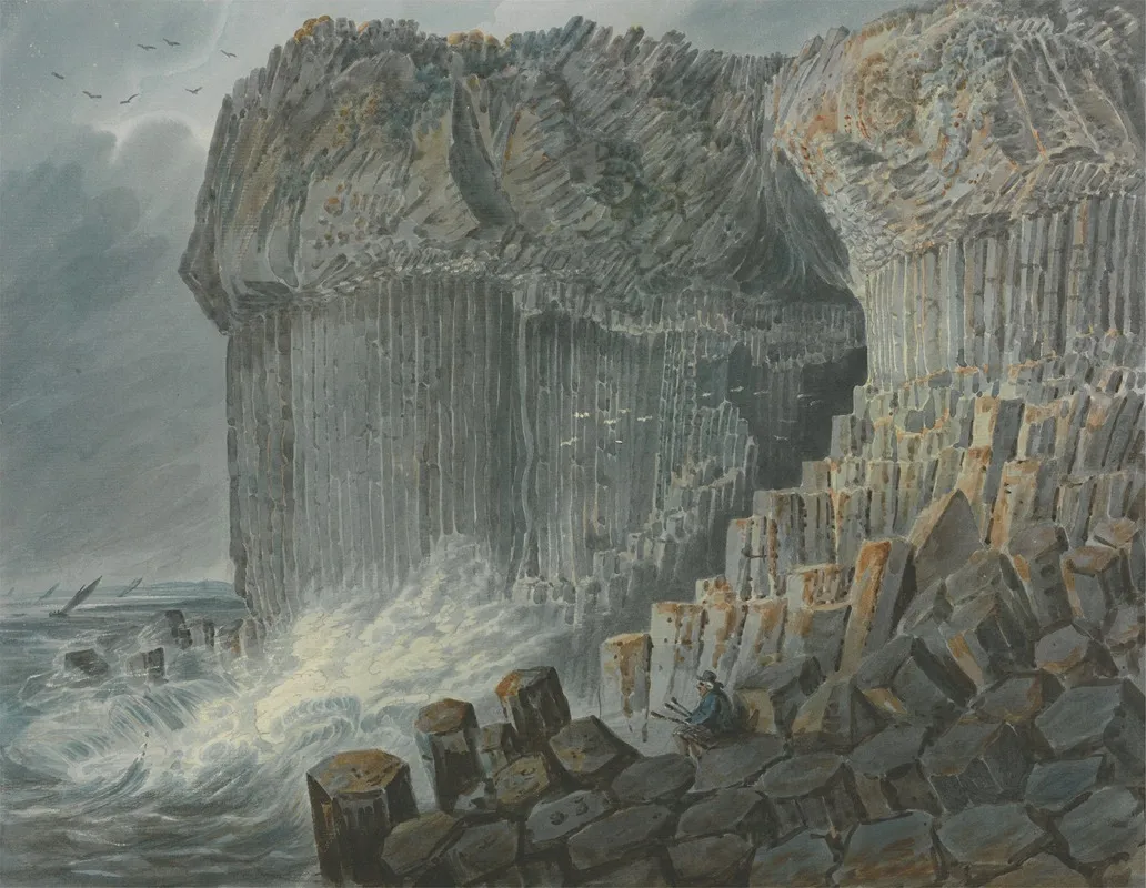 Fingals Cave Staffa Wall Art by George Cuitt the Elder - High-Resolution Digital Print