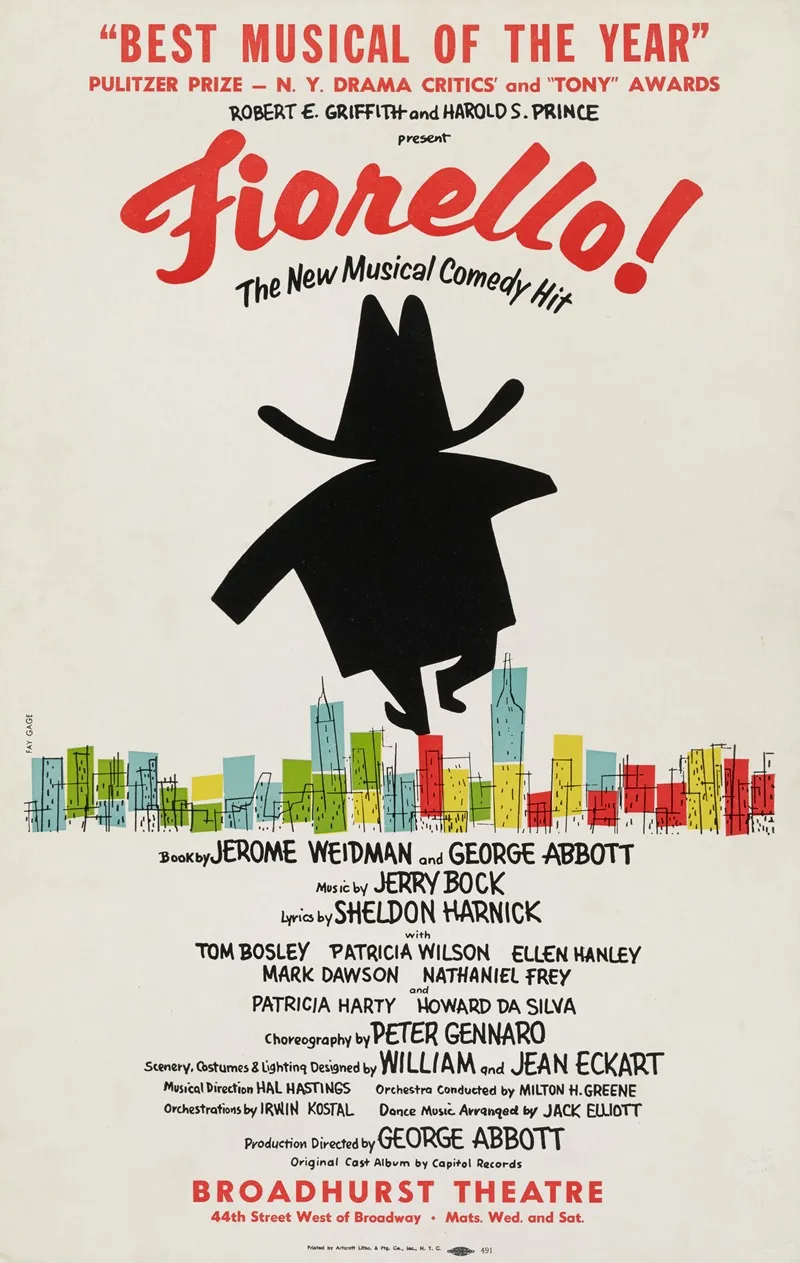 Fiorello The New Musical Comedy Hit Wall Art by Fay Gage - High-Resolution Digital Print