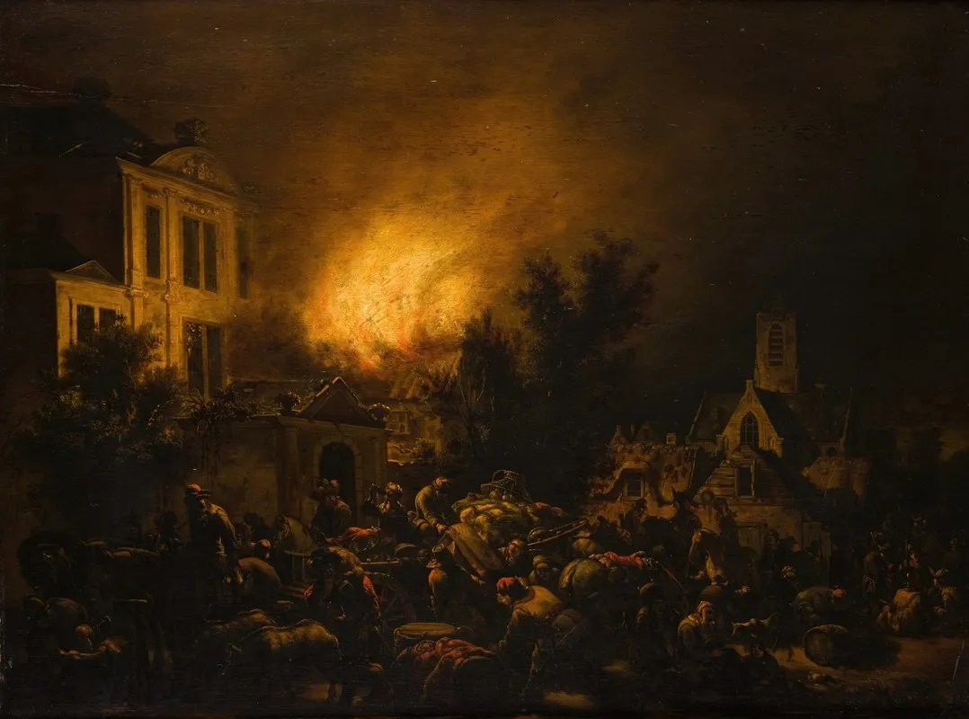 Fire In The City Wall Art by Egbert van der Poel - High-Resolution Digital Print