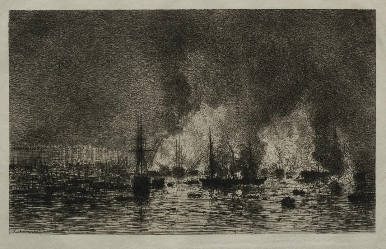 Fire In The Port Of Bordeaux