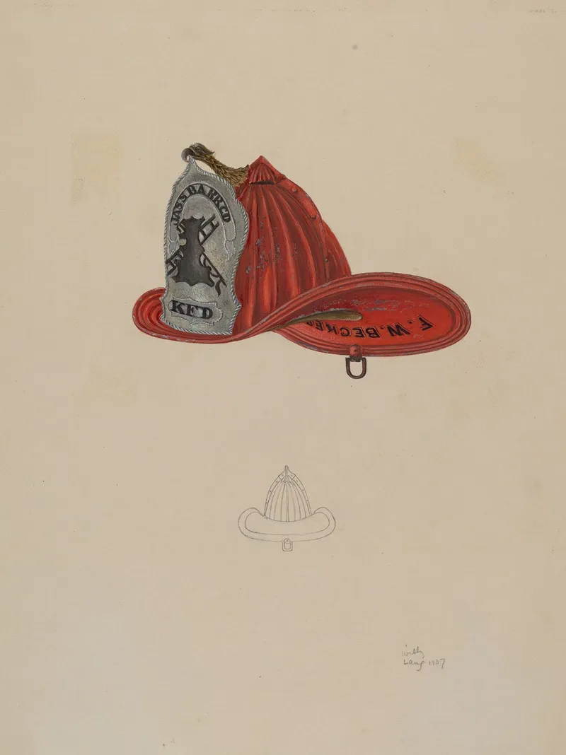 Firemans Hat 7 Wall Art by William Lang - High-Resolution Digital Print