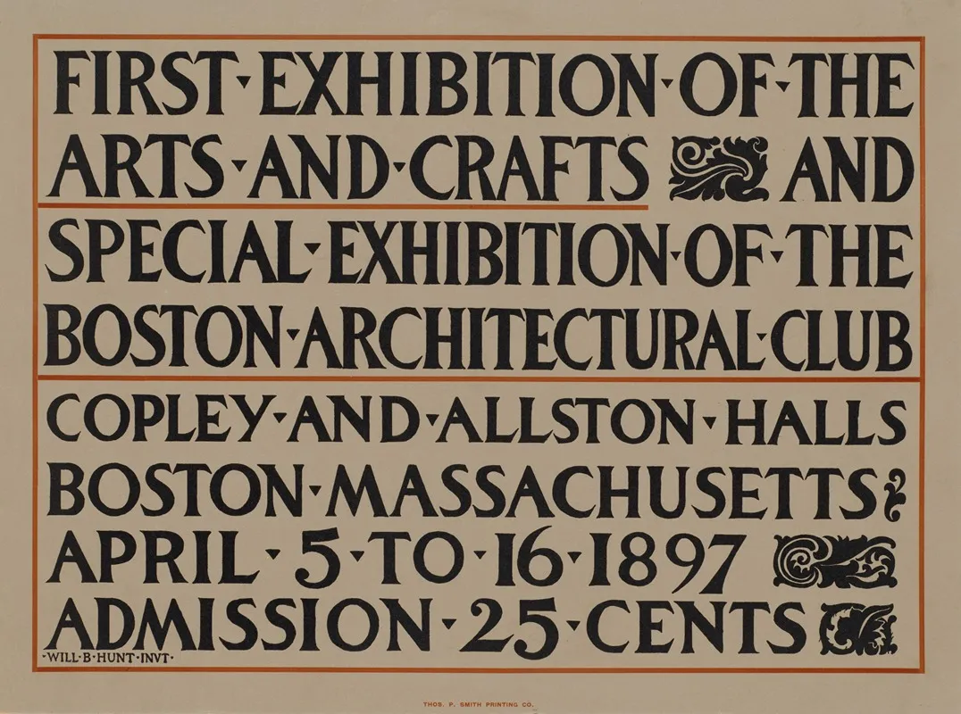 First Exhibition Of The Arts Crafts Special Exhibition Of The Boston Architectural Club