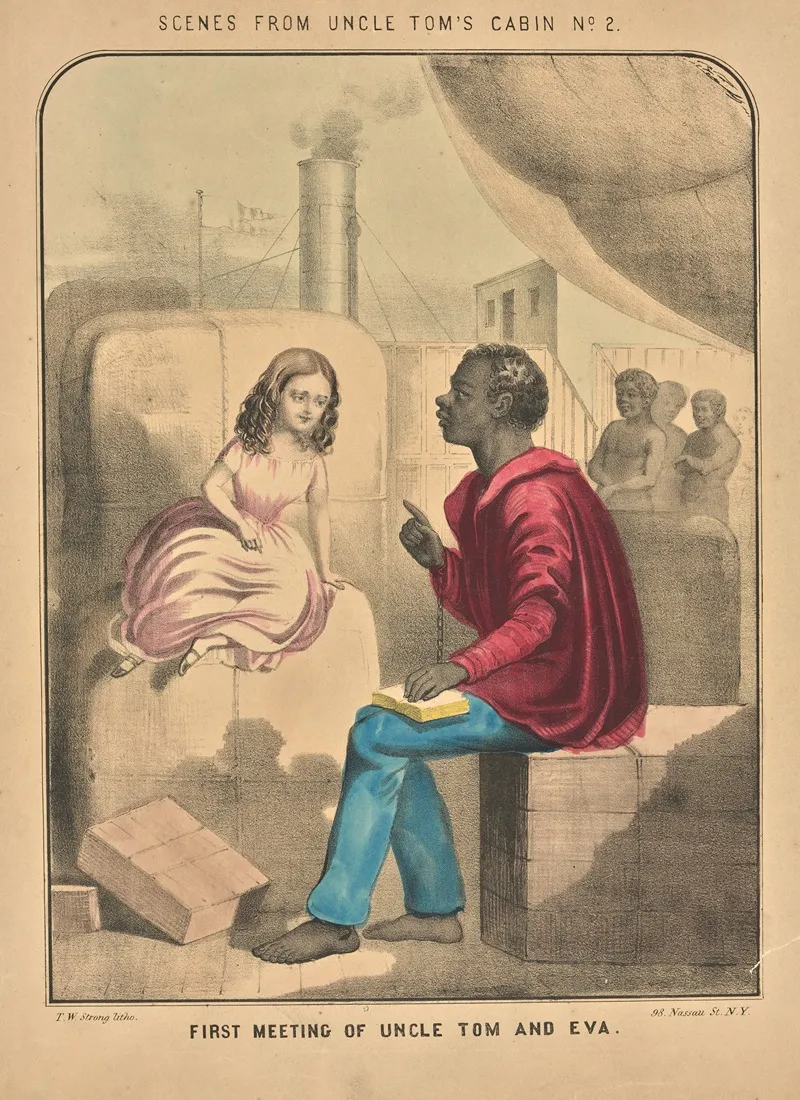 First Meeting Of Uncle Tom And Eva Wall Art by Thomas W. Strong - High-Resolution Digital Print