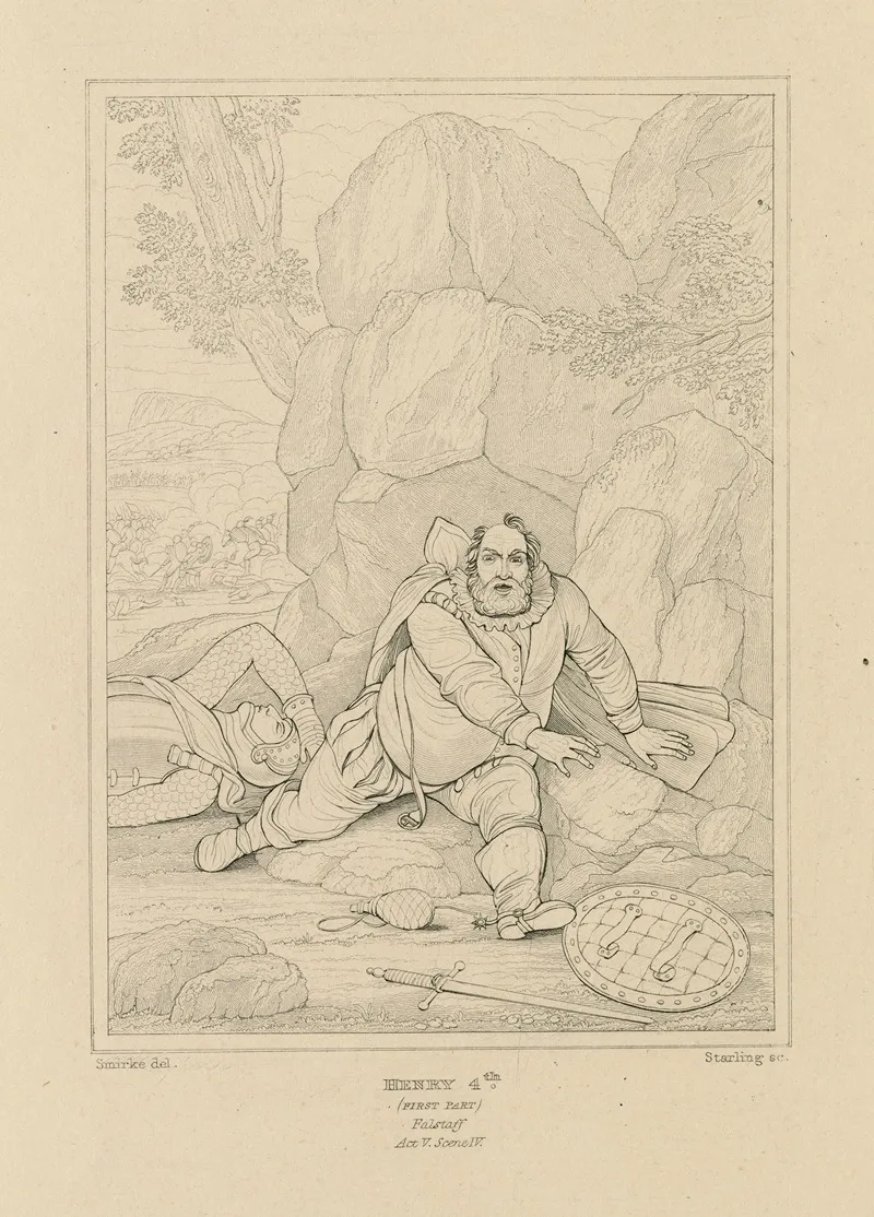 First Part Of King Henry Iv Act 5 Scene 4 Falstaff Rising Slowly Wall Art by William Francis Starling - High-Resolution Digital Print