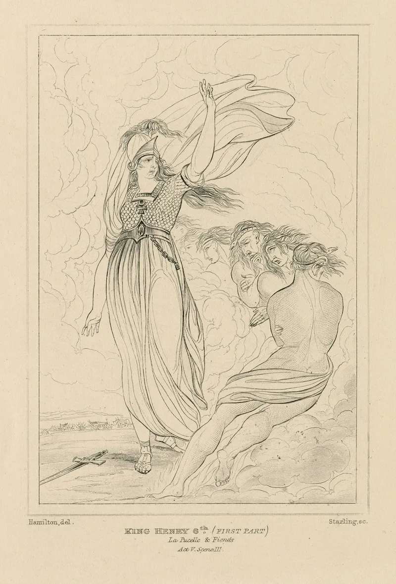 First Part Of King Henry Vi Act 5 Scene 4 La Pucelle Wall Art by William Francis Starling - High-Resolution Digital Print