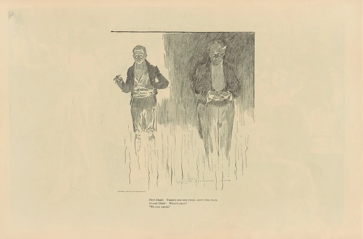 First Shade Theres One Good Thing About This Place 2 Wall Art by Charles Dana Gibson - High-Resolution Digital Print