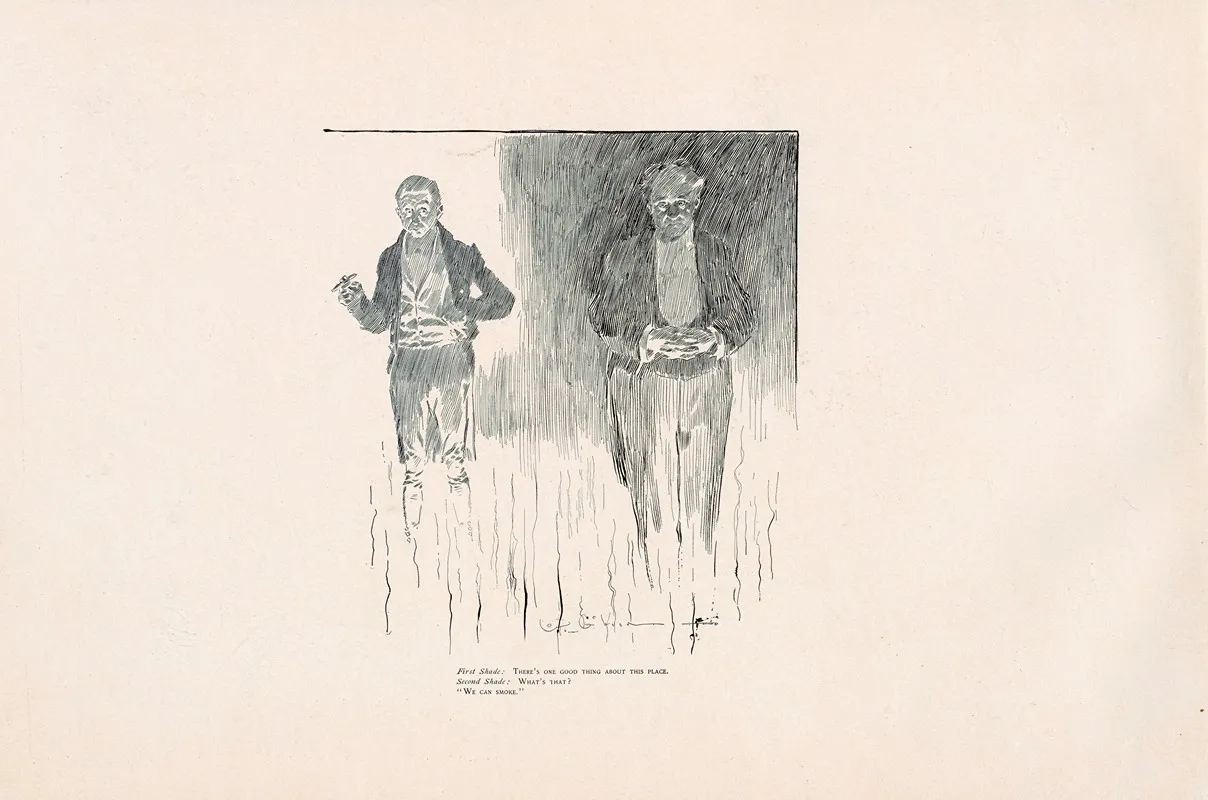 First Shade Theres One Good Thing About This Place Wall Art by Charles Dana Gibson - High-Resolution Digital Print