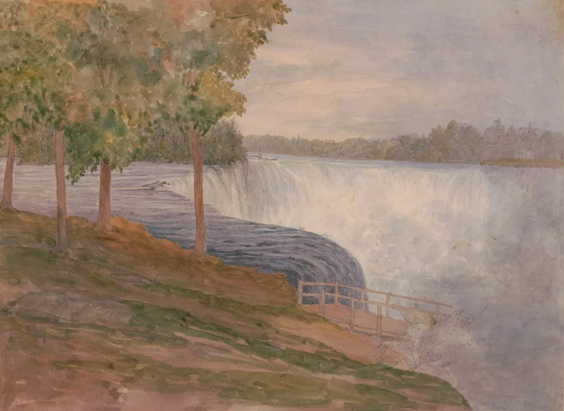First Sight Of Falls Of Niagara Before Descending The Ferry Stairs Wednesday July 22nd 1846