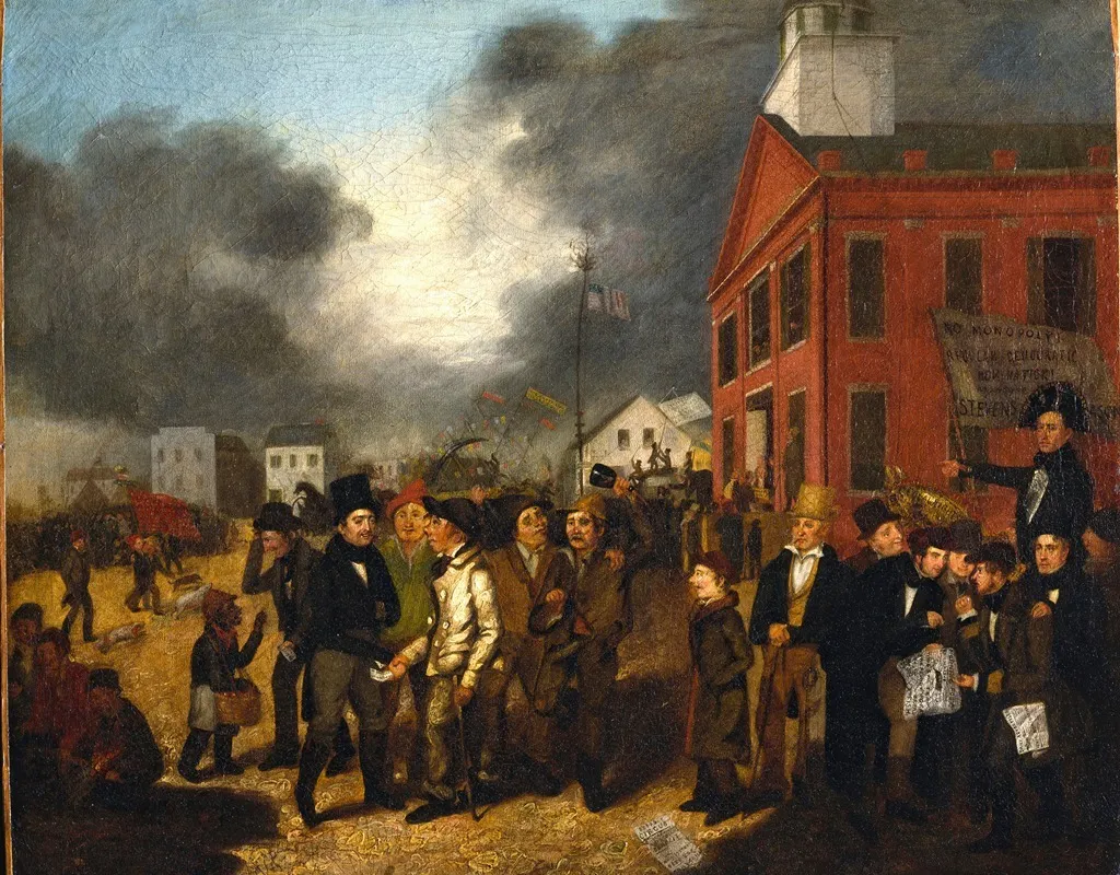 First State Election In Detroit Michigan 1837 Wall Art by Thomas Mickell Burnham - High-Resolution Digital Print