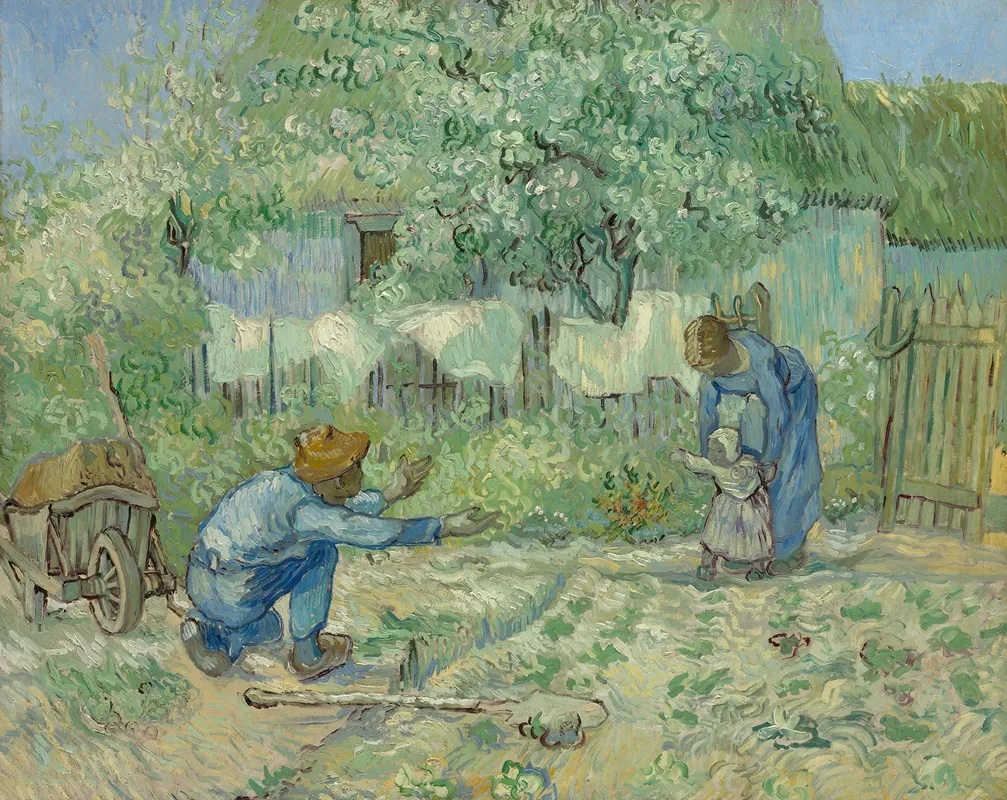First Steps After Millet Wall Art by Vincent van Gogh - High-Resolution Digital Print