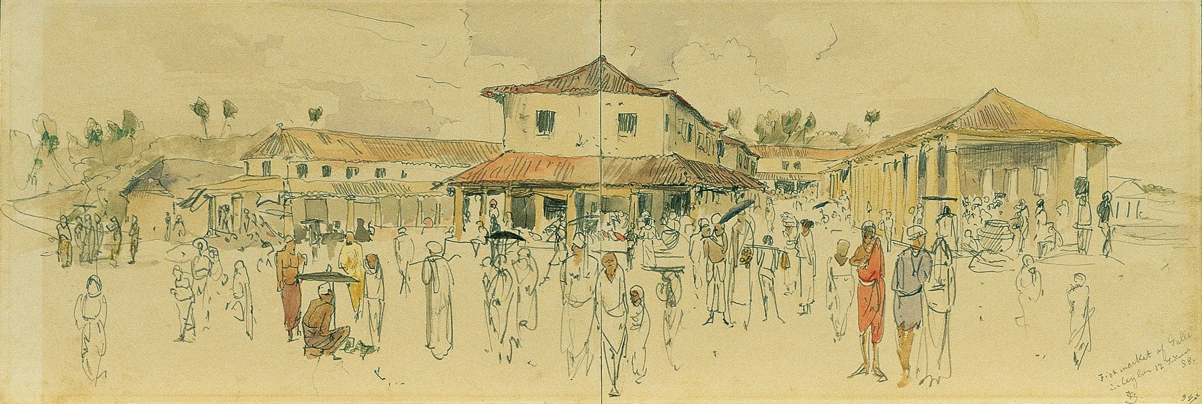 Fischmarkt In Point De Galle Auf Ceylon Sri Lanka