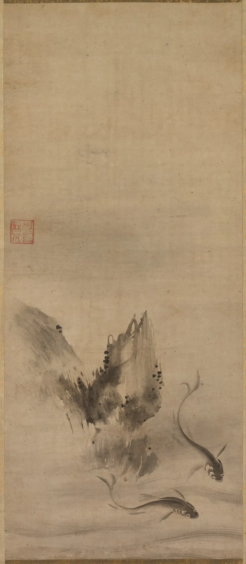 Fish And Rock Wall Art by Rinkyo - High-Resolution Digital Print