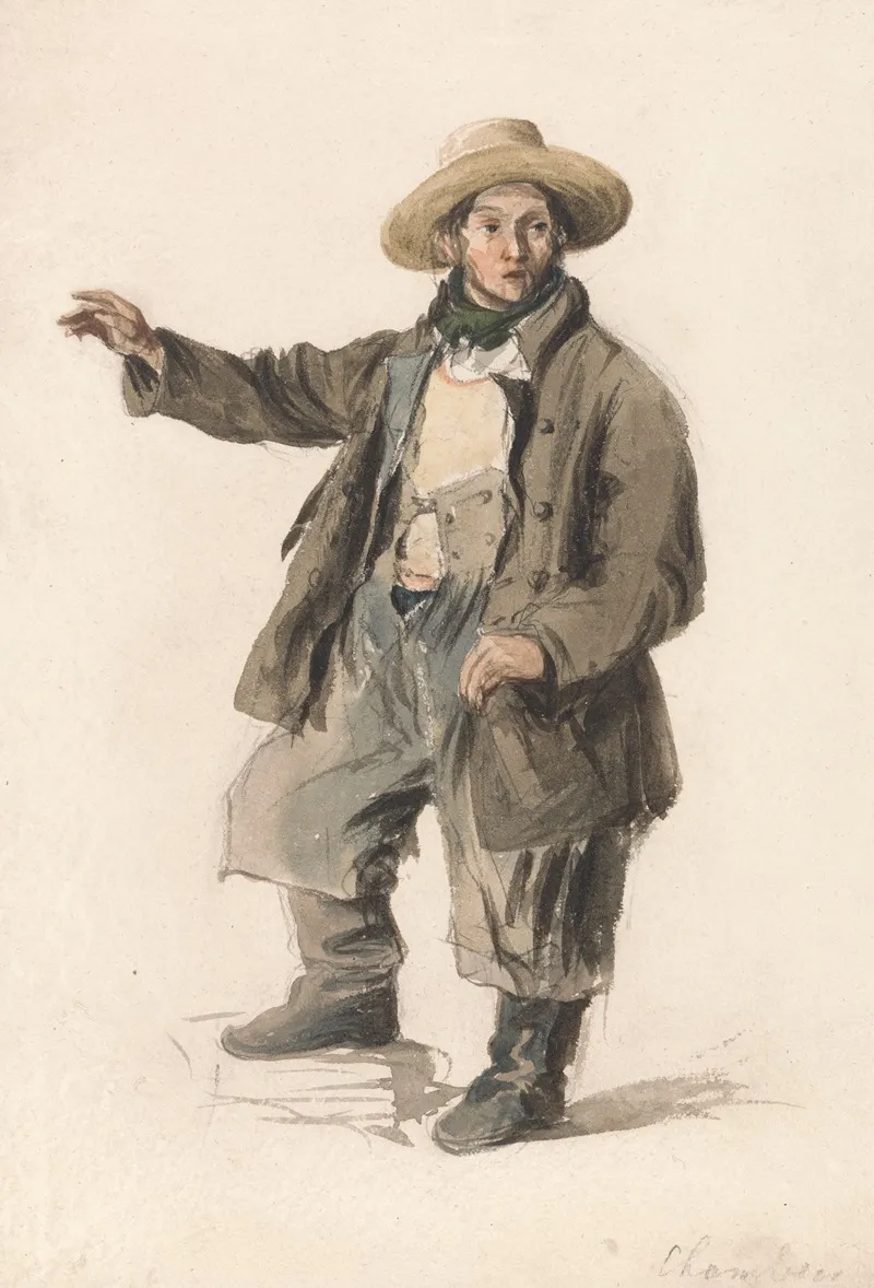 Fish Porter In A Straw Hat