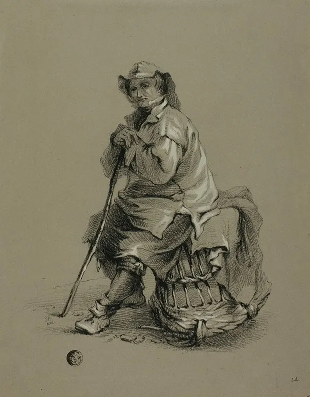 Fisherman Seated On Lobster Pot