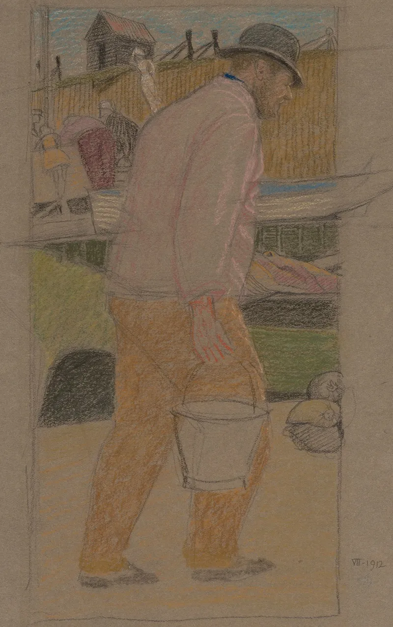 Fisherman With A Bucket Southwold