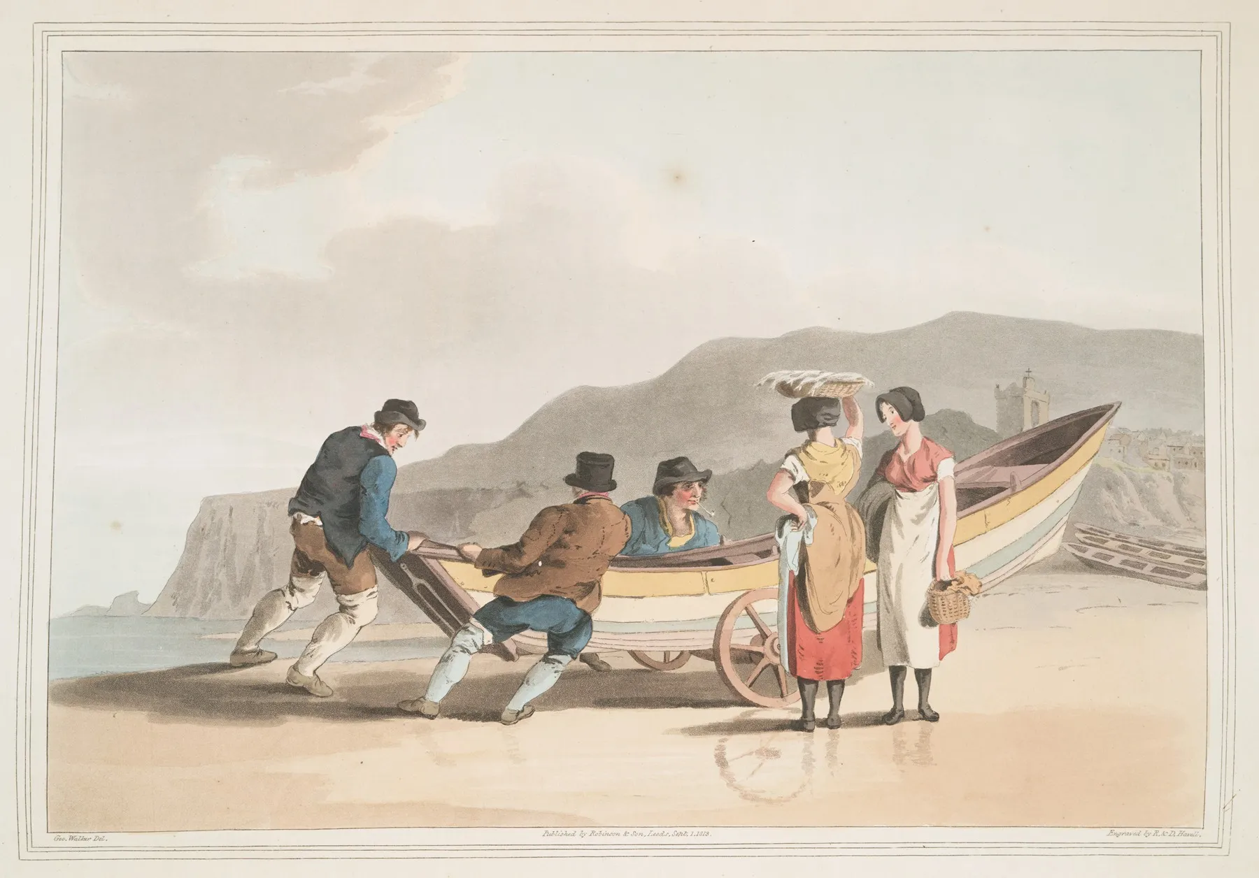 Fishermen Plate 5 Wall Art by George Walker - High-Resolution Digital Print