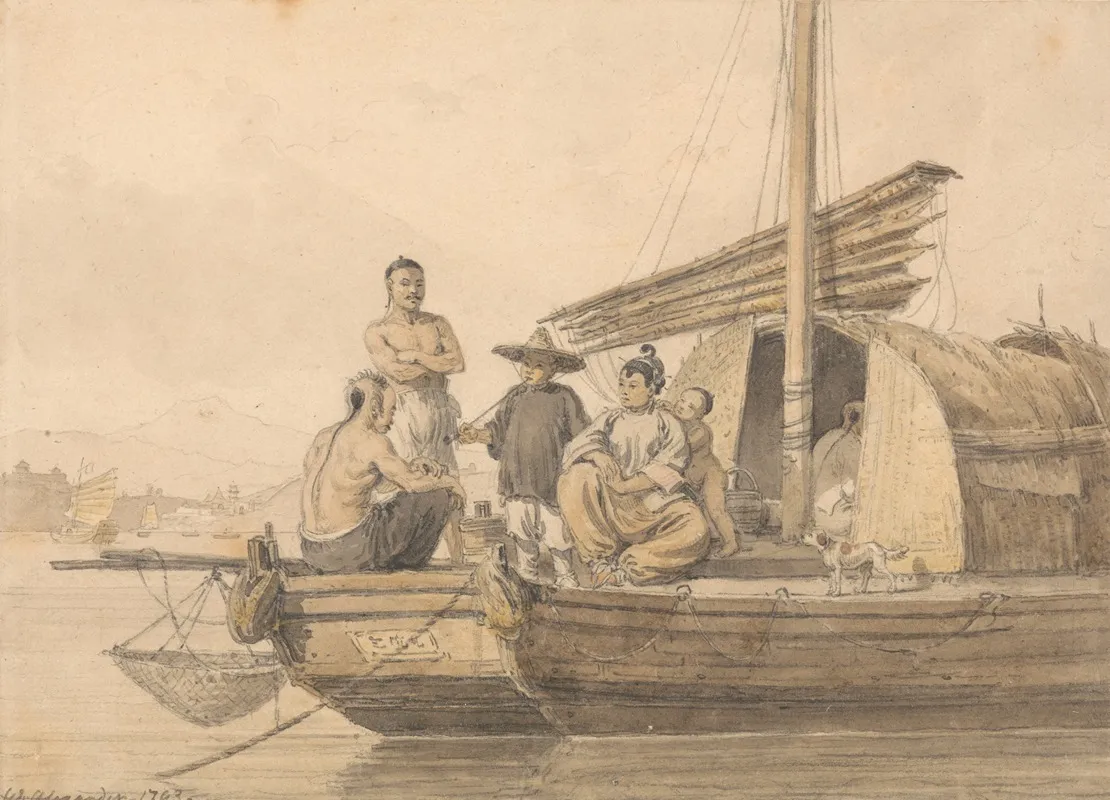 Fisherpeople On A Junk