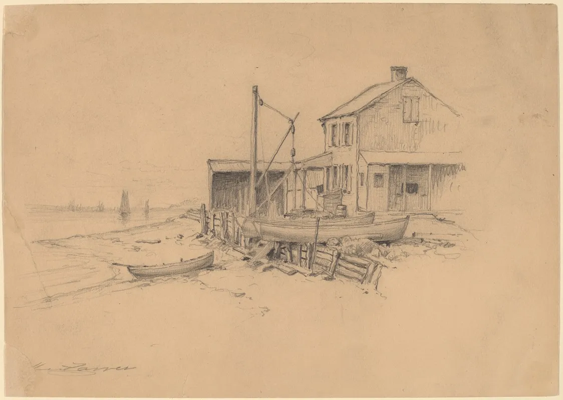 Fishing Boats And Shack