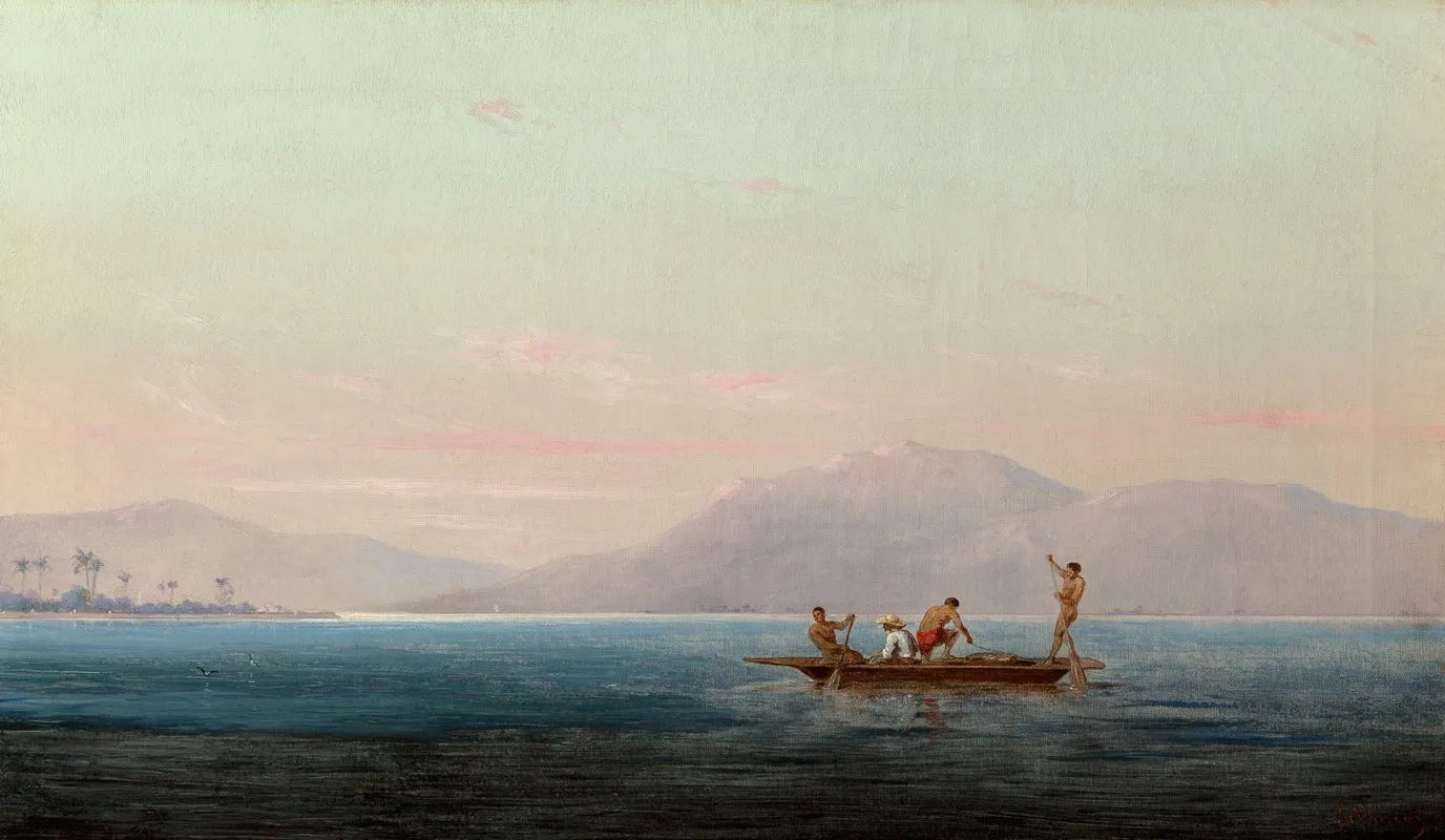 Fishing On The Lake Of Managua Nicaragua Wall Art by Judah Levasseur - High-Resolution Digital Print