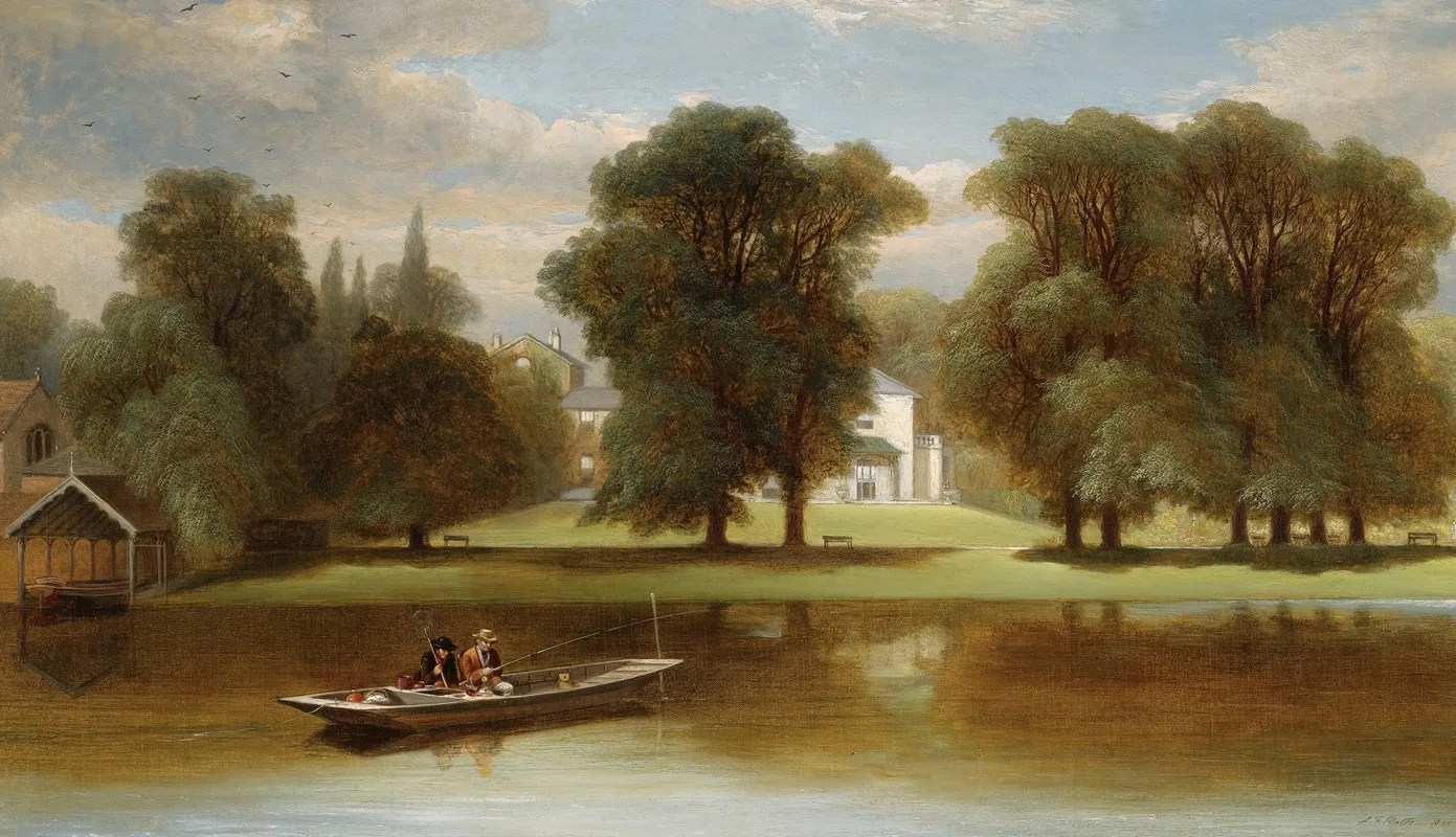 Fishing On The Thames At Twickenham Wall Art by Alexander Frederick Rolfe - High-Resolution Digital Print