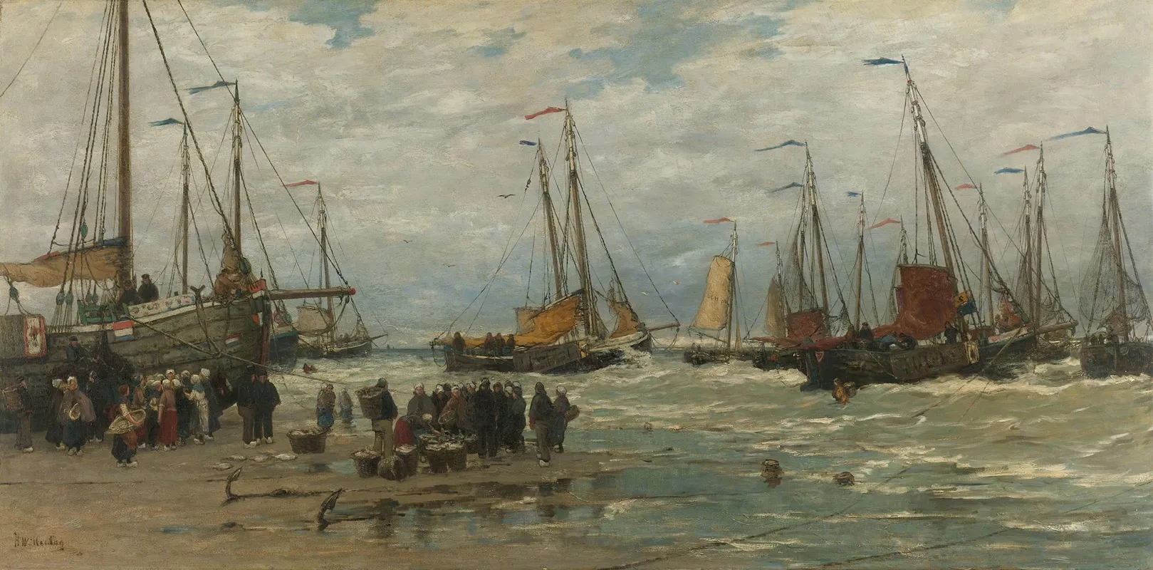 Fishing Pinks In Breaking Waves