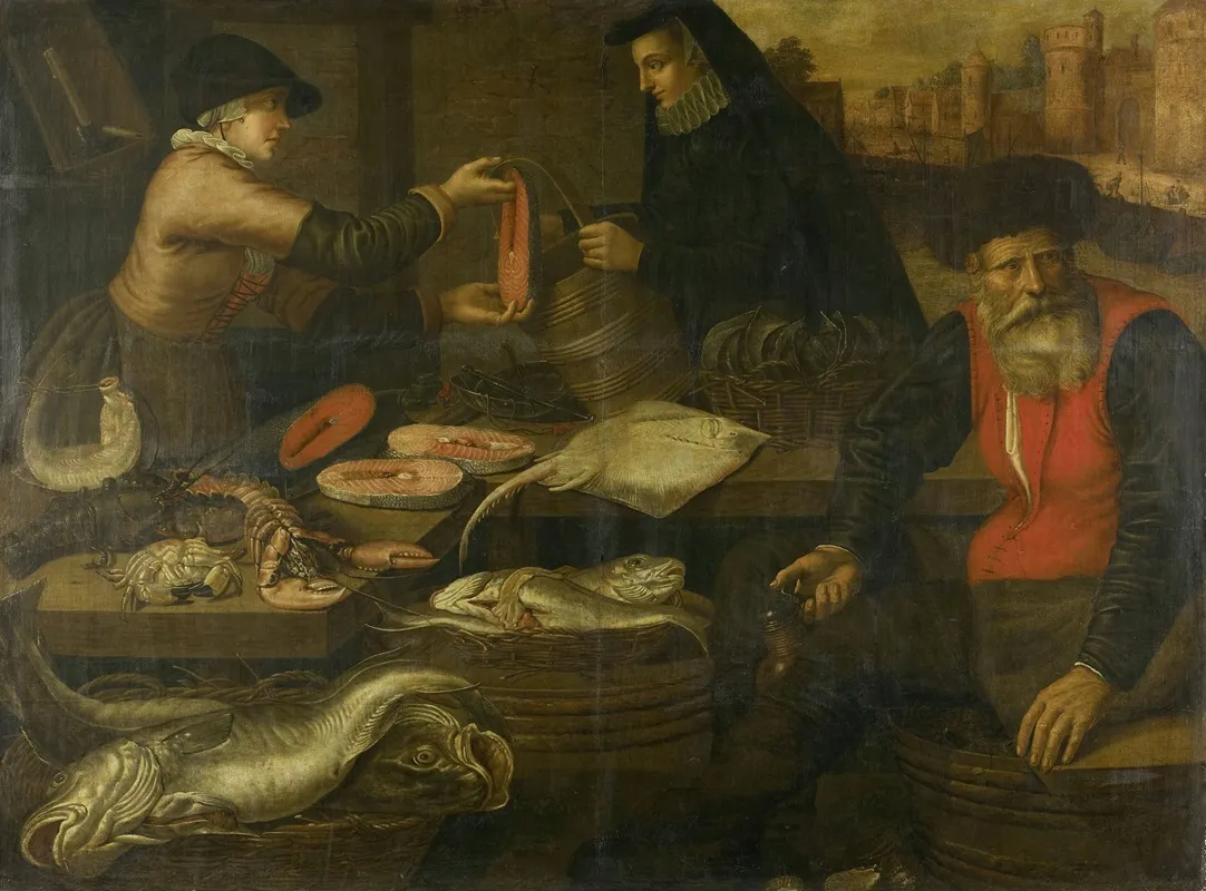 Fishmongers Wall Art by Jacob van Nieulandt - High-Resolution Digital Print